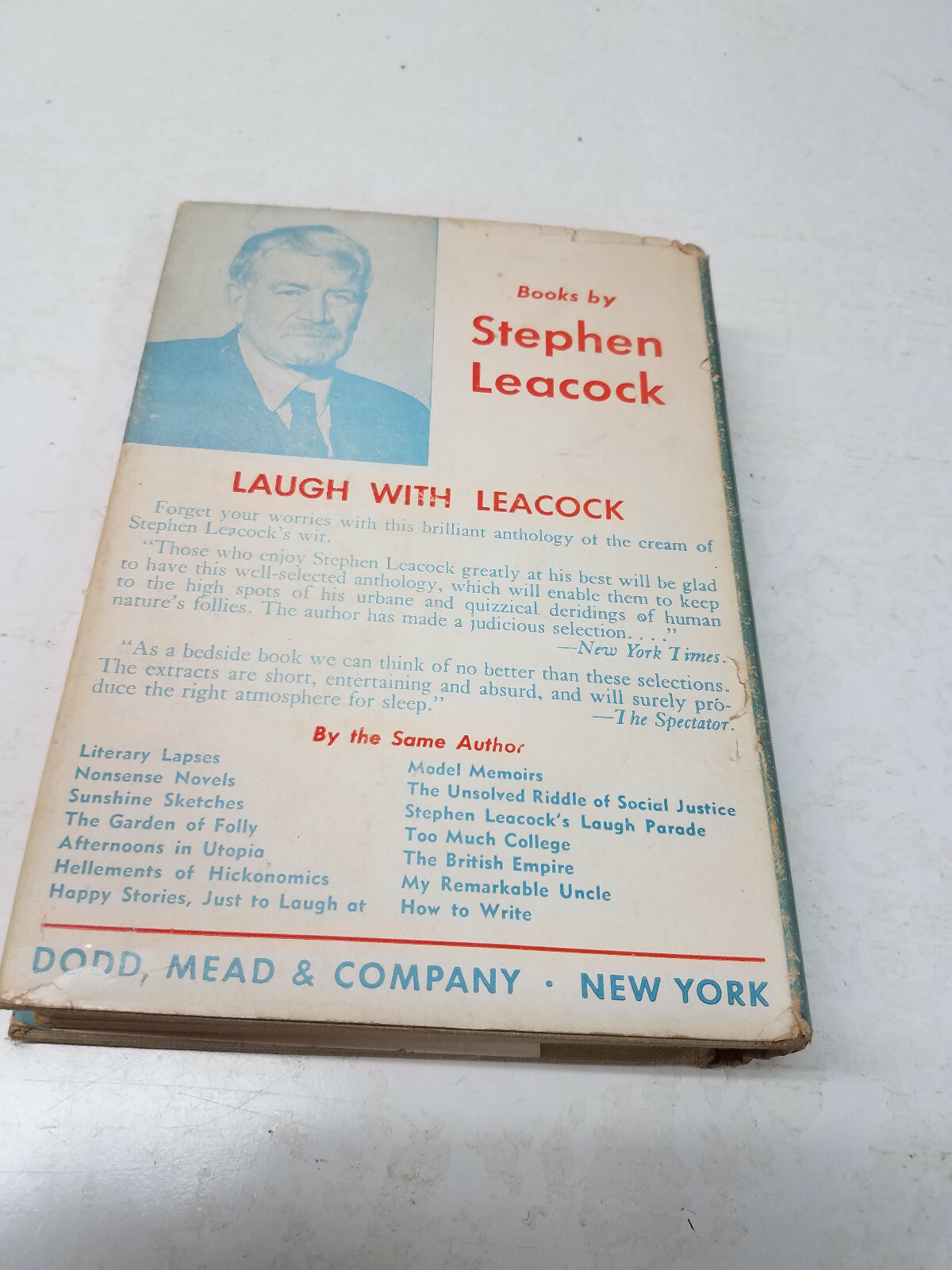 Happy Stories – Just to Laugh at (Stephen Leacock – 1943 W/ DUST JACKET book