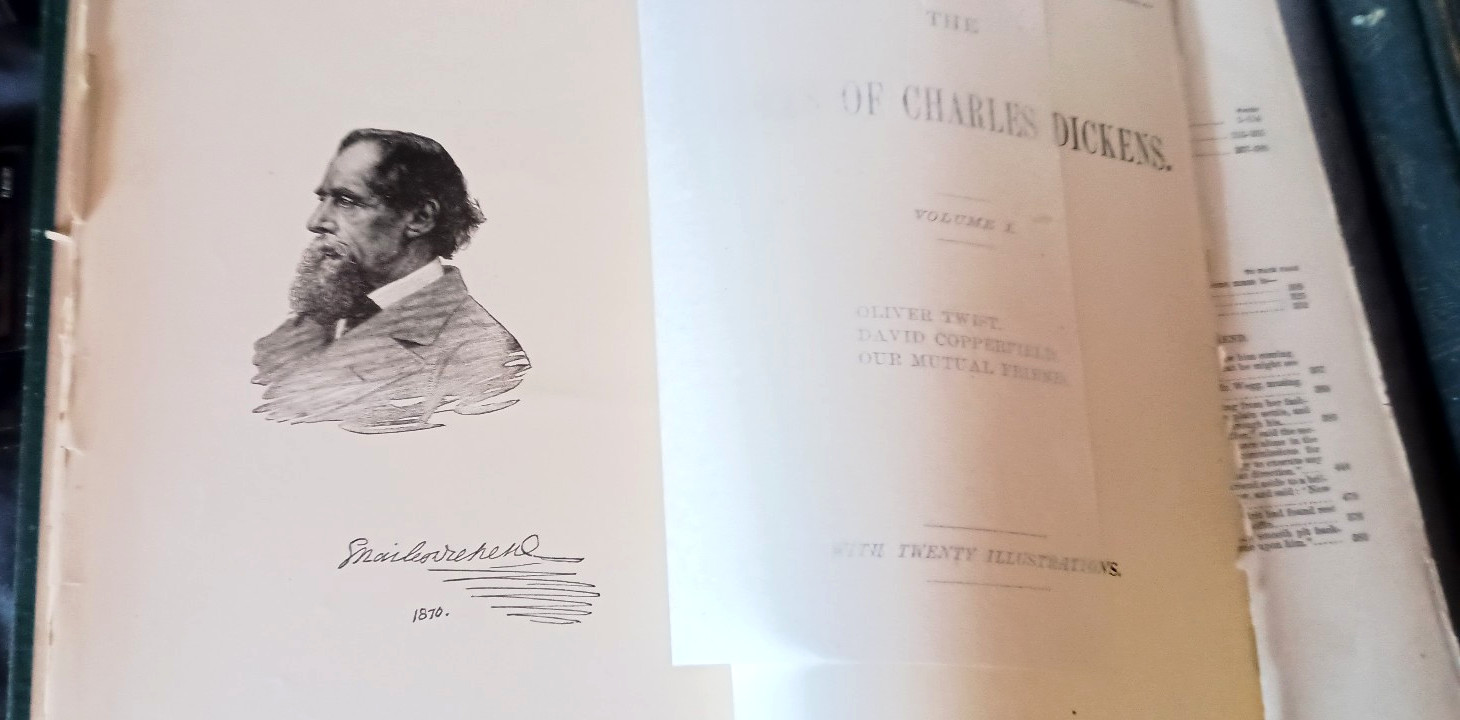 Collier’s Unabridged Edition The Works of Charles Dickens 1870 Vols 1 & 3 Books