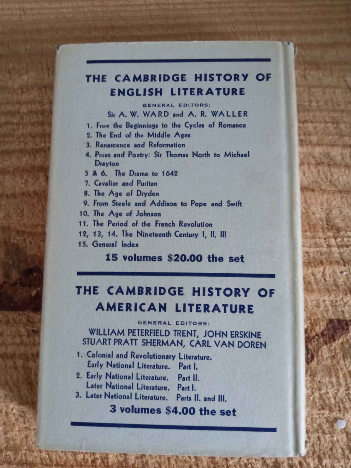 1933 CAMBRIDGE HISTORY HARDCOVER 10 BOOK PARTIAL SET LOT(2-11)