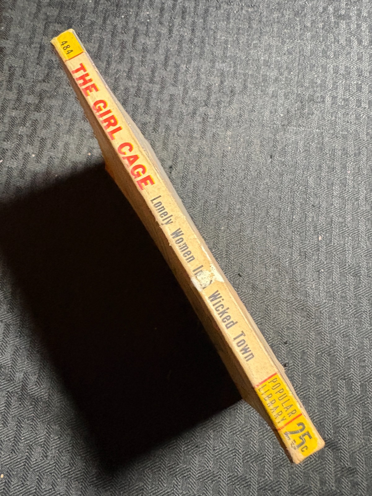 1953 THE GIRL CAGE by Charles Mergendahl VG 4.0 1st Pop Lib 484 Paperback