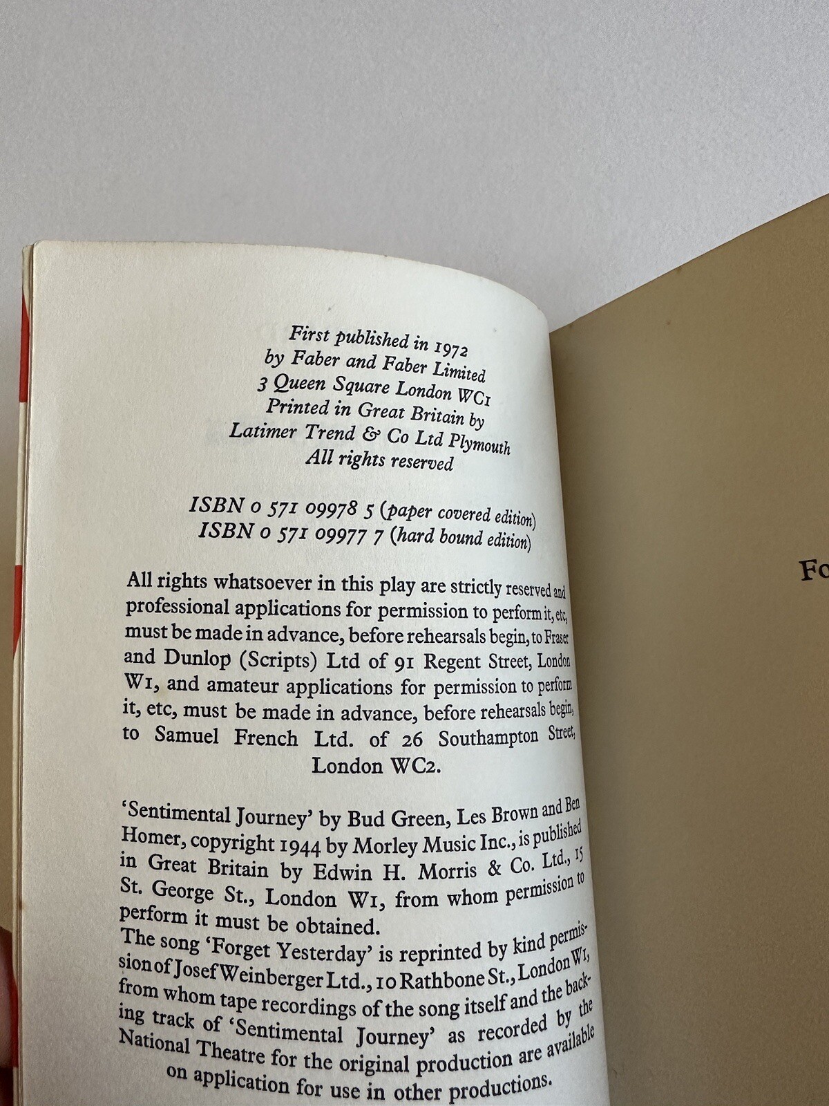 Jumpers, Tom Stoppard. 1972 1st Edition. Softcover Wraps. Poetry