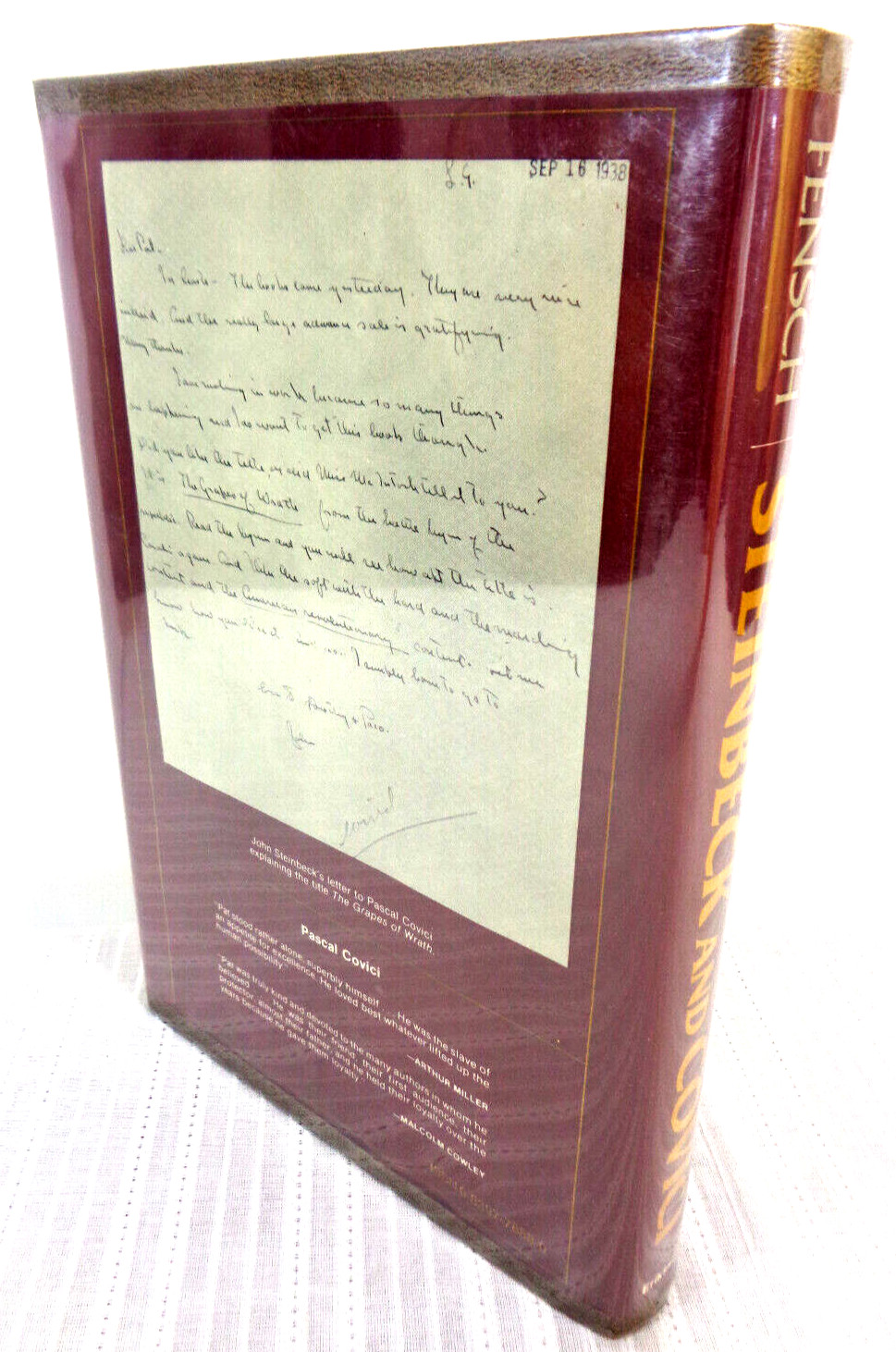 Steinbeck and Covici The Story of a Friendship Thomas Fensch 1st Edition HC/DJ
