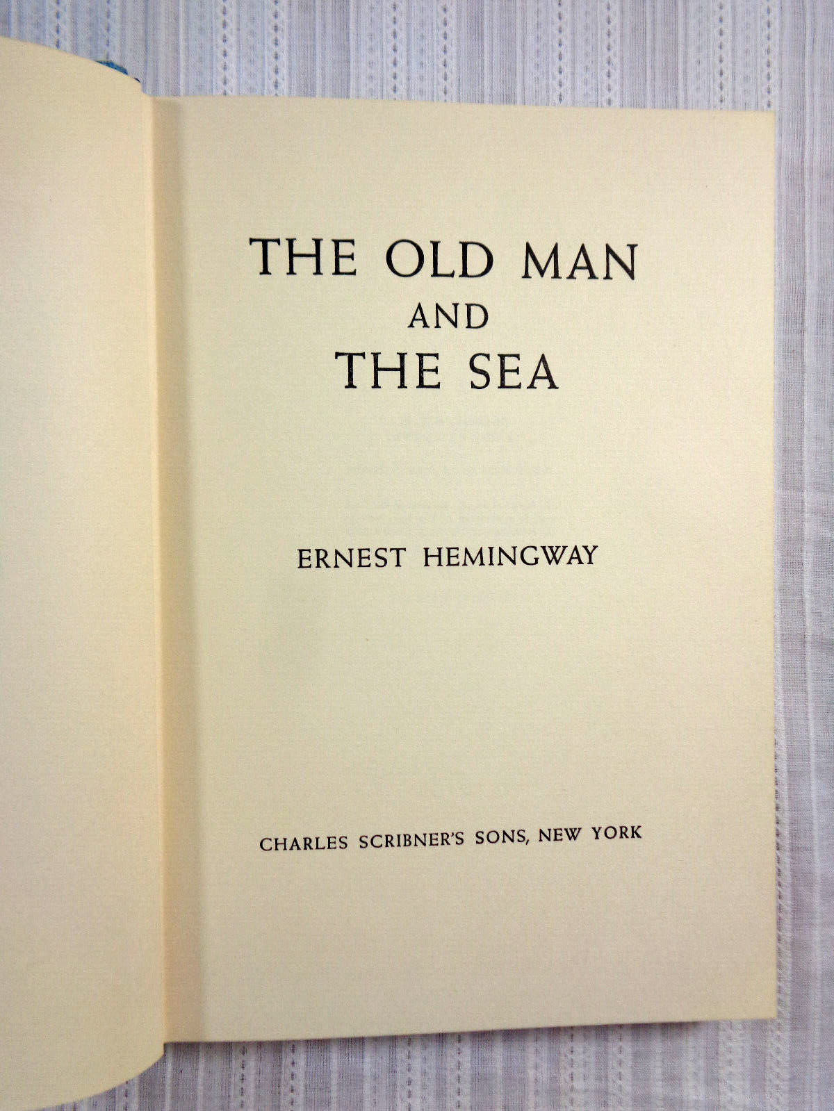 Ernest Hemingway – THE OLD MAN AND THE SEA 1952 HC/DJ Early Printing VG