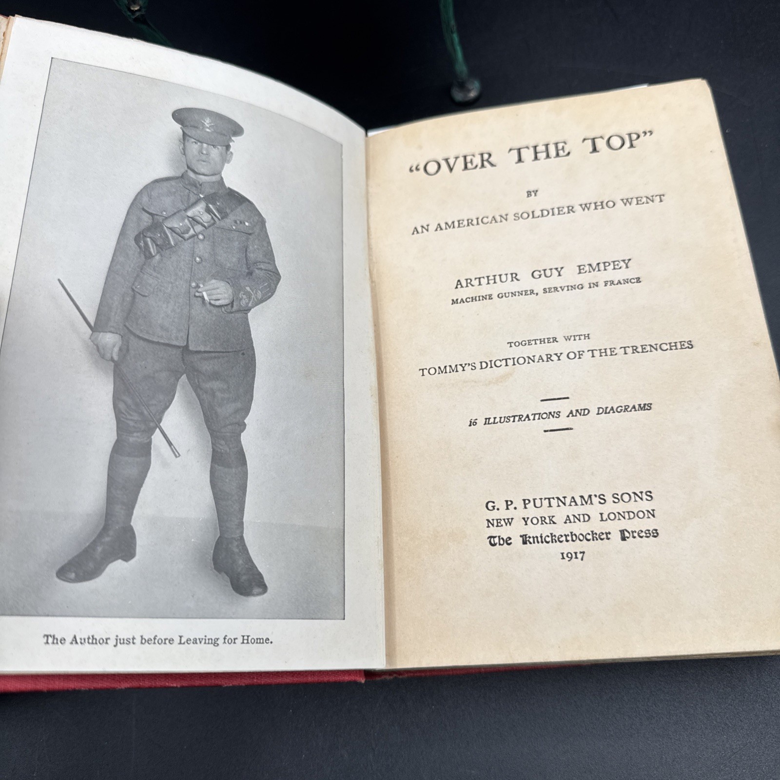 “OVER THE TOP” by Arthur Guy Empey/1st Ed/HC/Military/War/WWI 1914-18