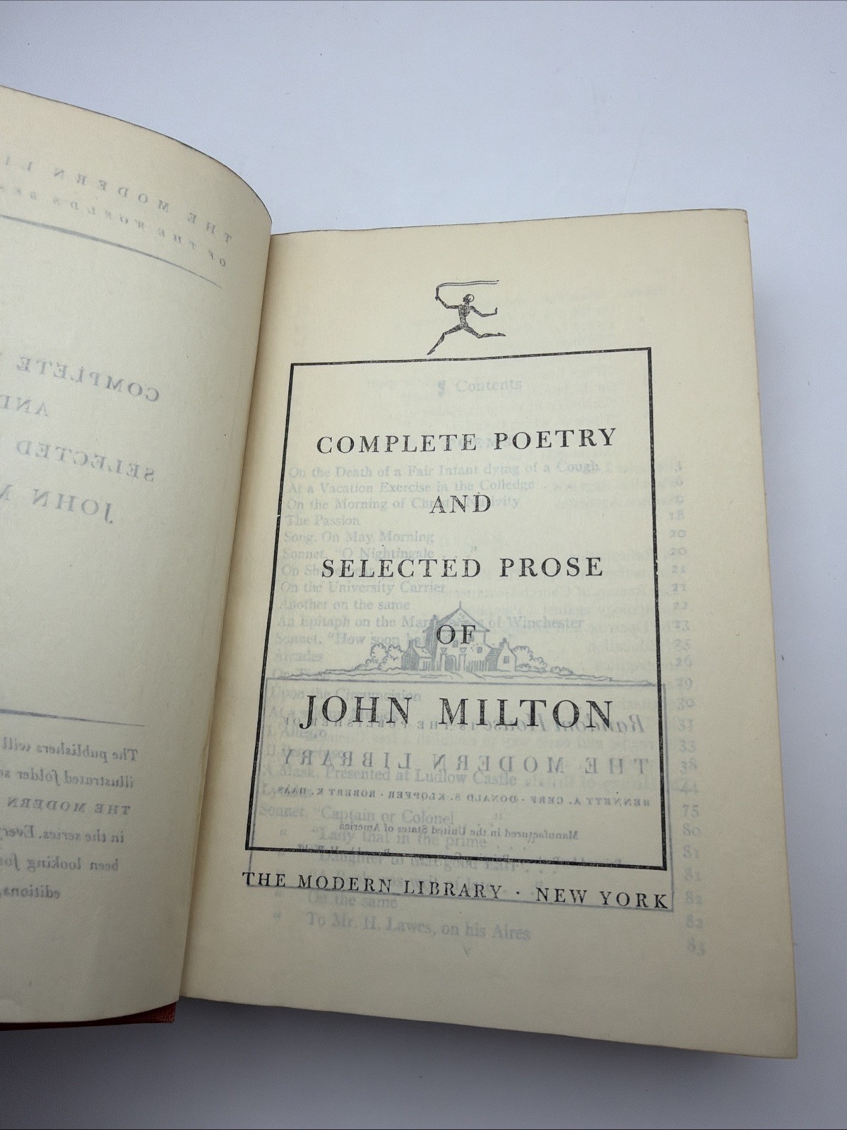Complete Poetry and Selected Prose of John Milton Modern Library