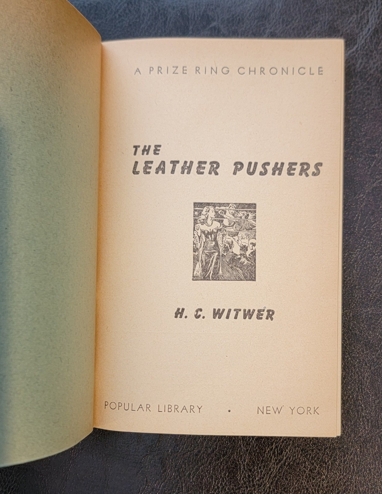 The Leather Pushers H. C. Witwer Popular Library 288 Earle Bergey GGA HIGH GRADE