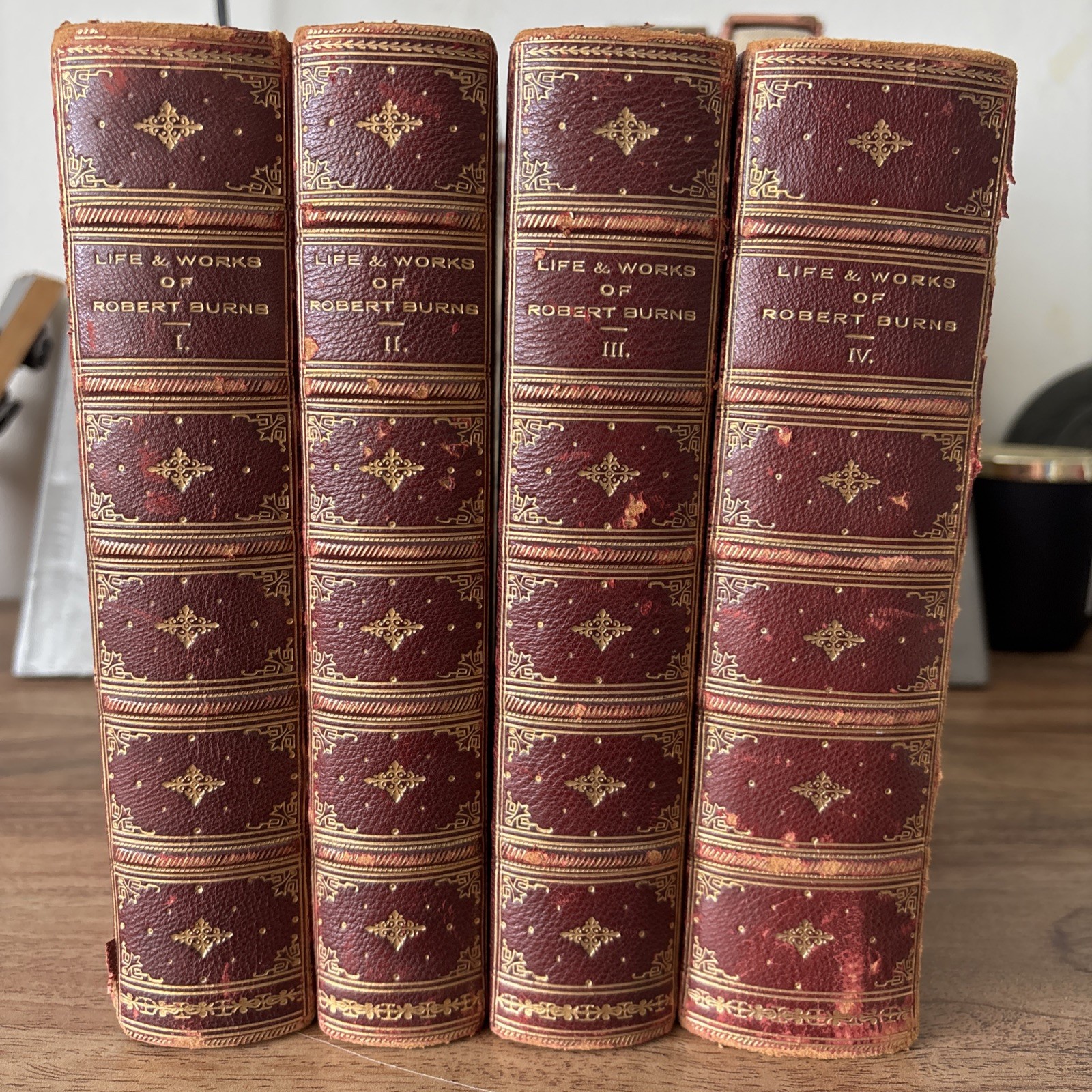 1896 The Life and Works of Robert Burns (Complete 4 Volume Set) Antique Books