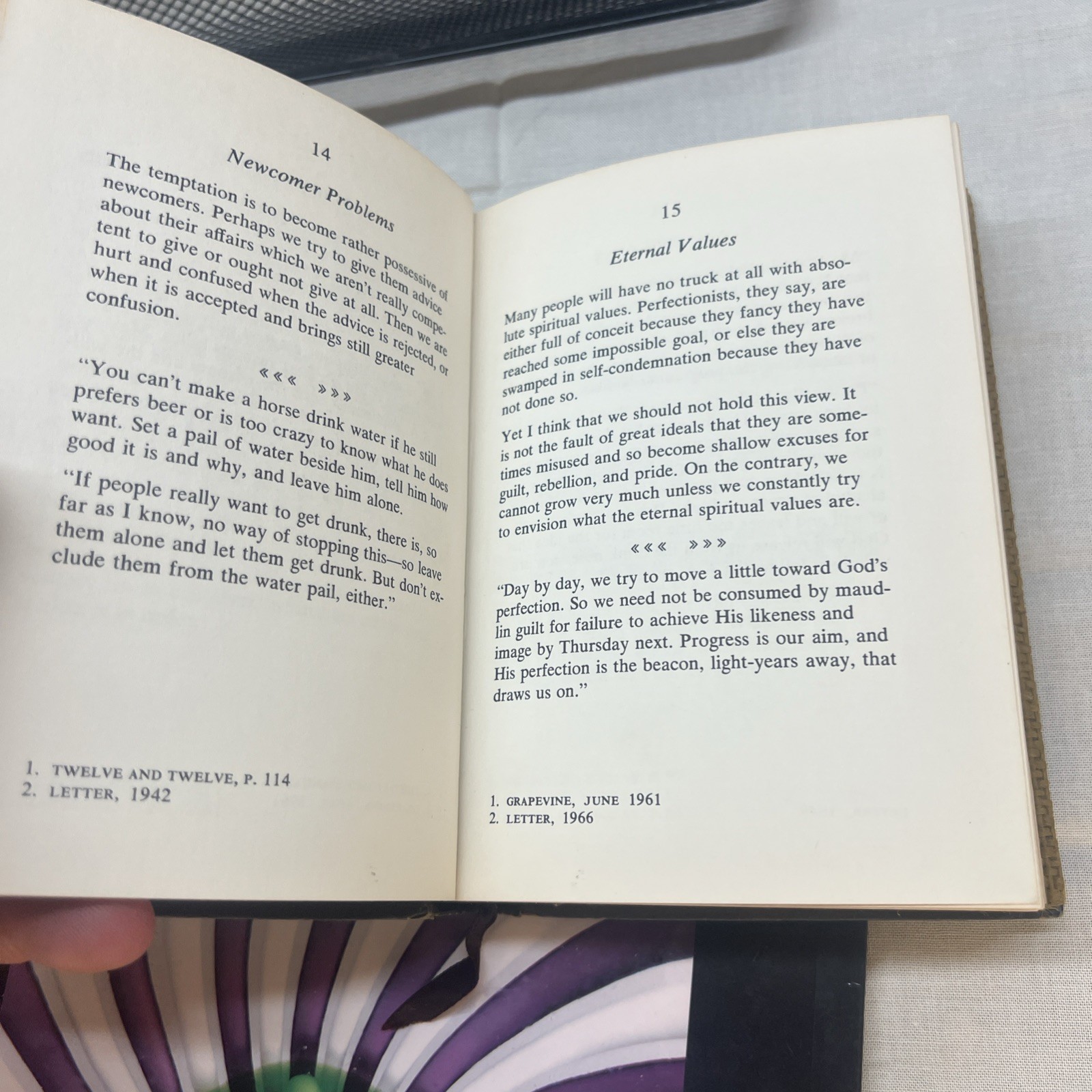 The A. A. Way of life, a reader by Bill. 1967 1st ed second printing. Good cond.