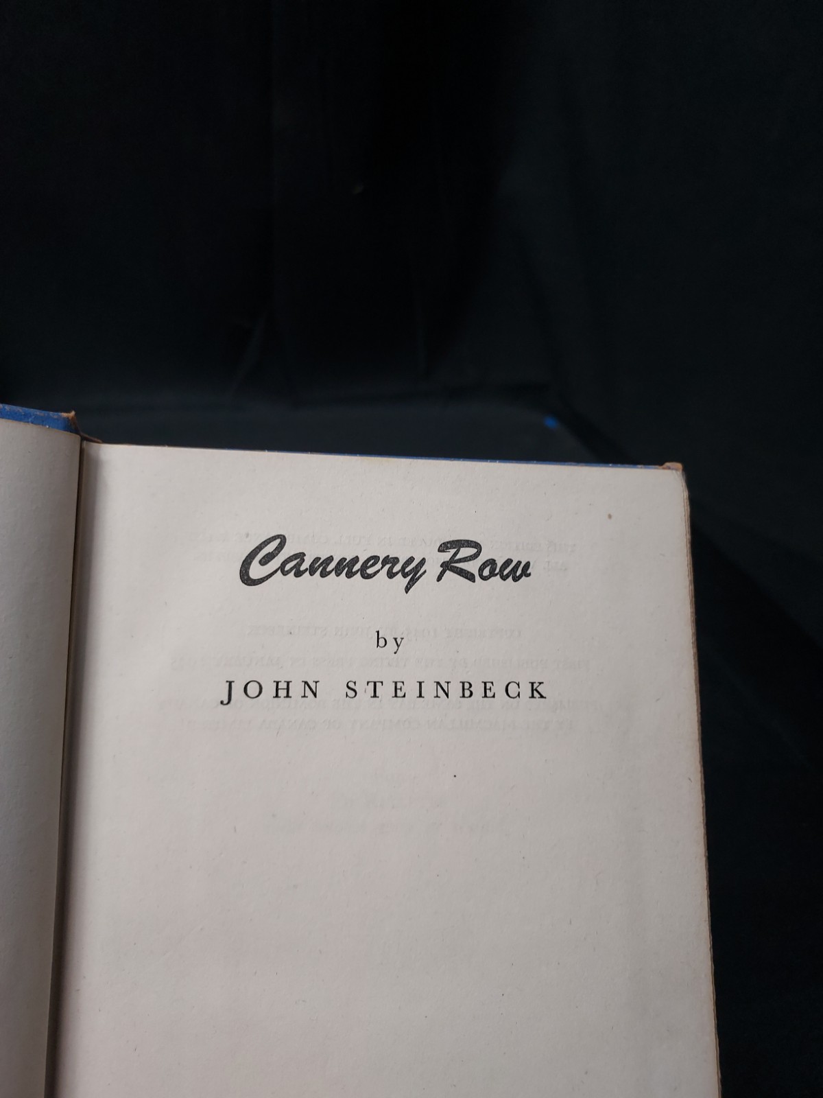 Cannery Row 1945 First Edition Book John Steinbeck Hardback Blue Viking Press