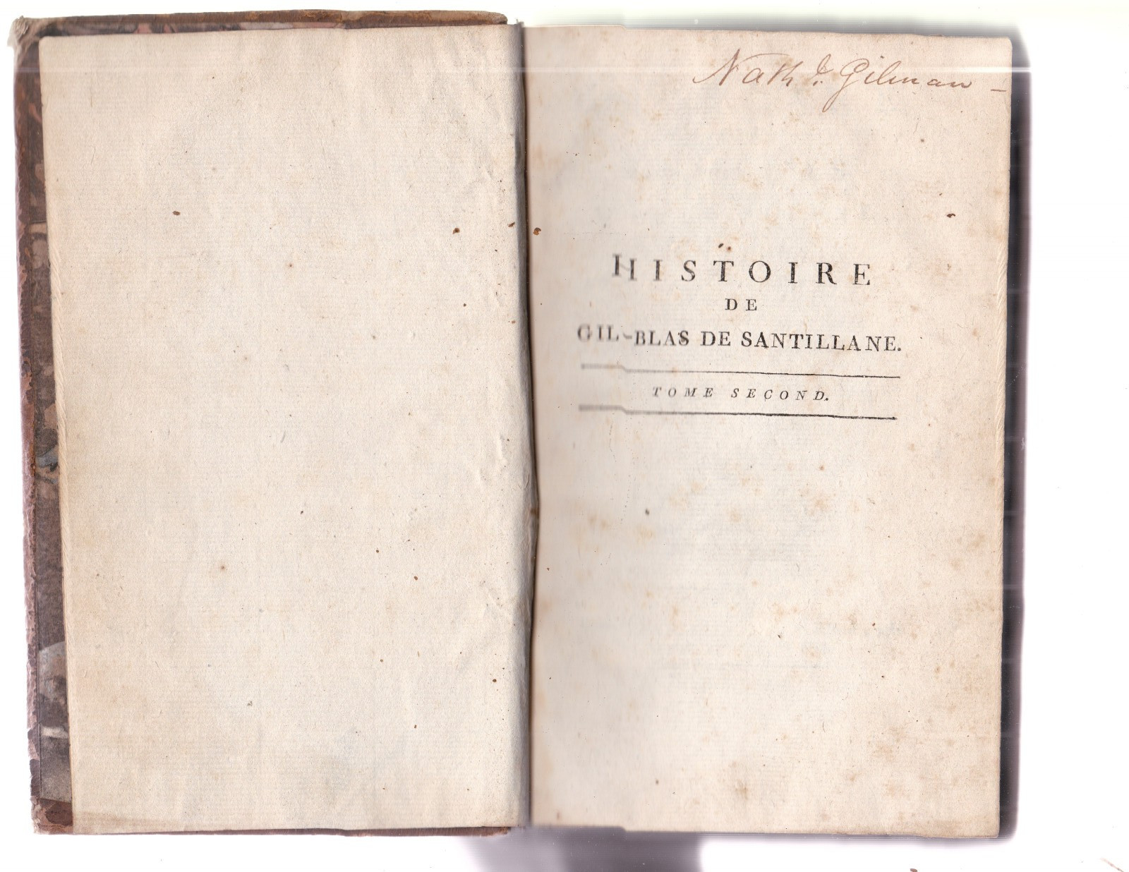 HISTOIRE DE GIL-BLAS DE SANTILLANE. Tome Second 1797. By Alain-René Lesage