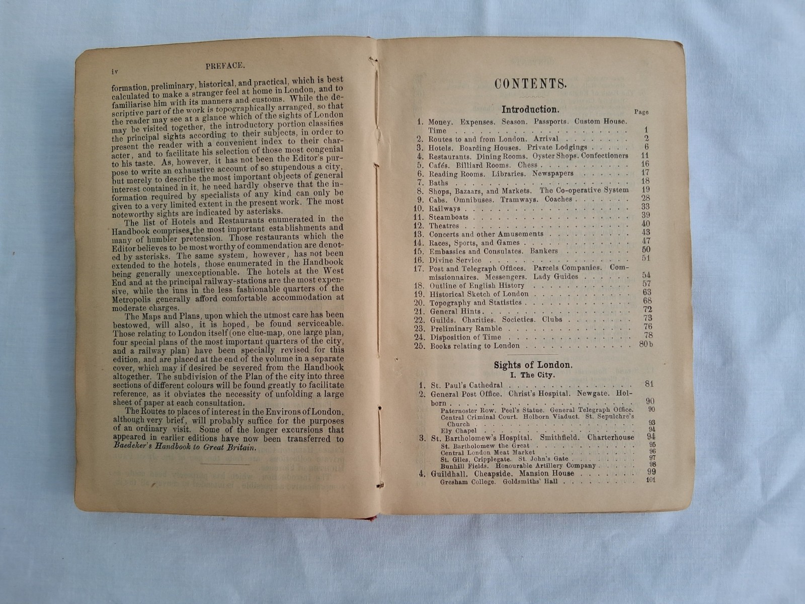 Baedeker’s London And Its Environs Antique Guide Book 1892 traveller