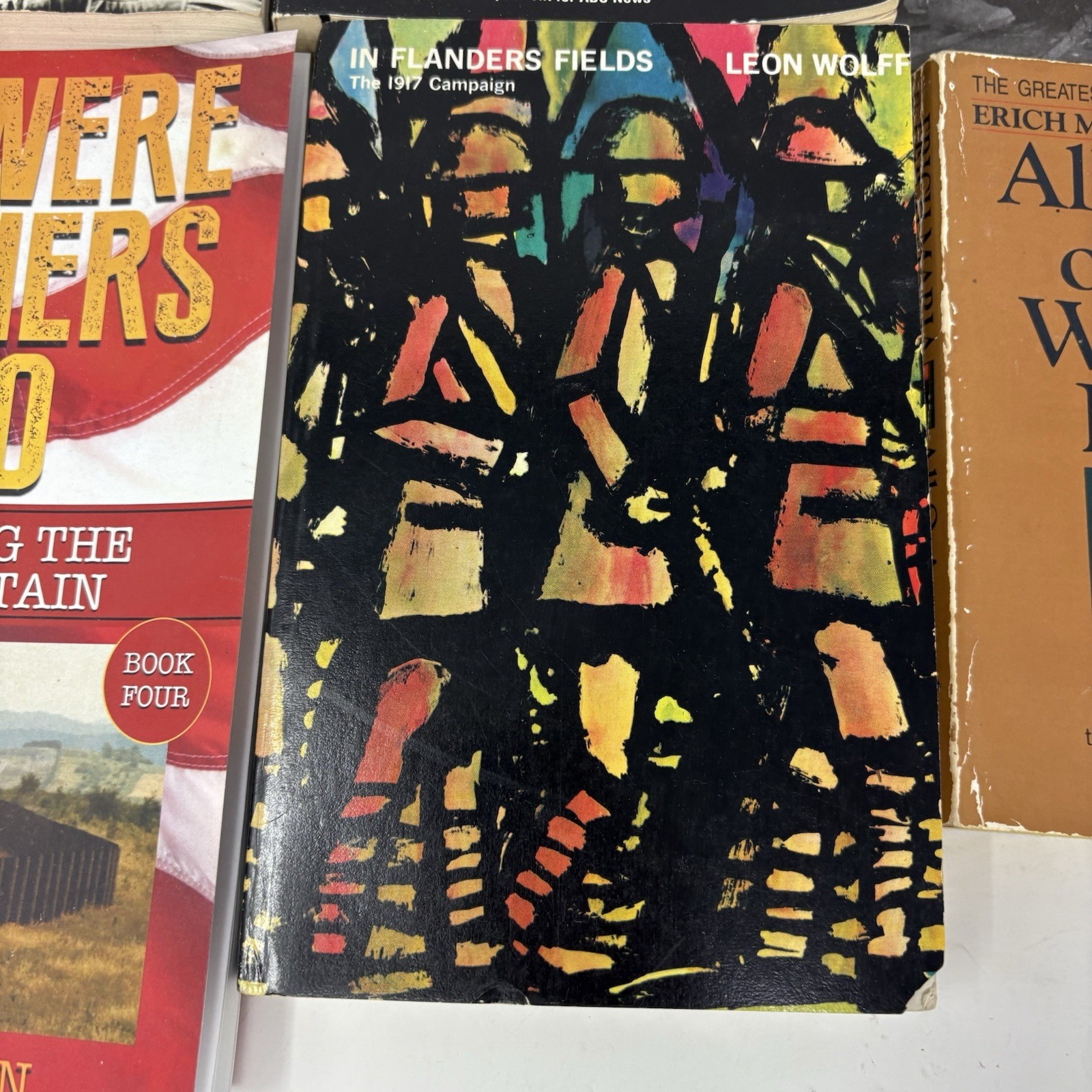 Military Book Lot All Quiet Western Front Team Yankee Flanders Basilone Ww2
