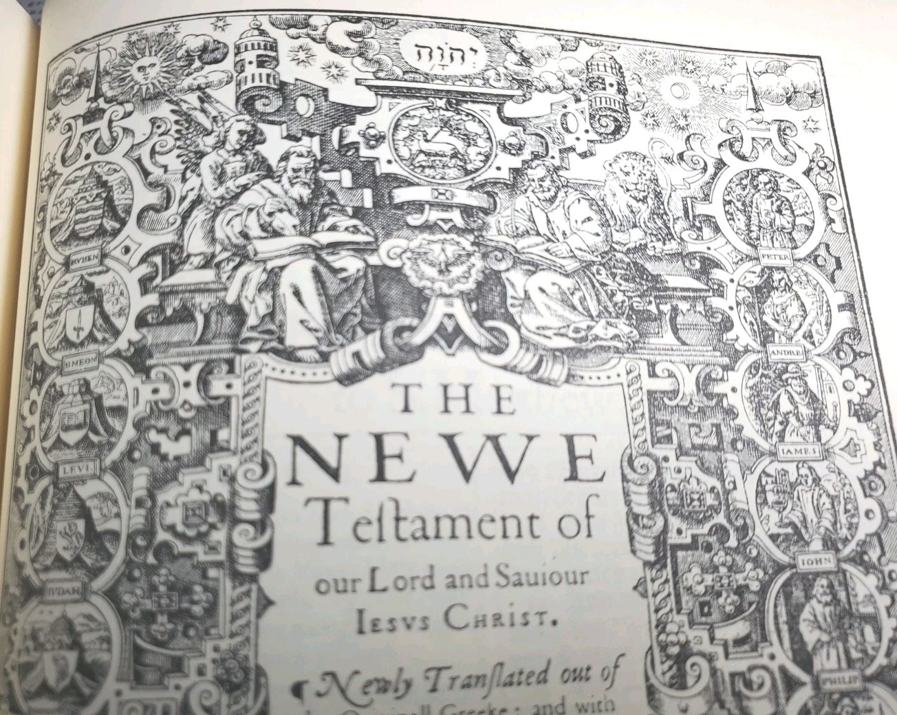 1611 King James Bible Facsimile + Original Leaf 1st Chronicles , 9″ X 11 X 3.5″