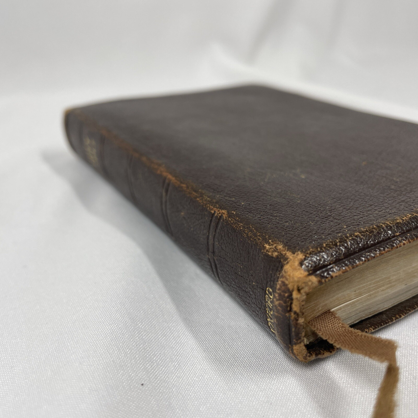 Leather Bible Silk Sewn India Pocket Book Vintage
