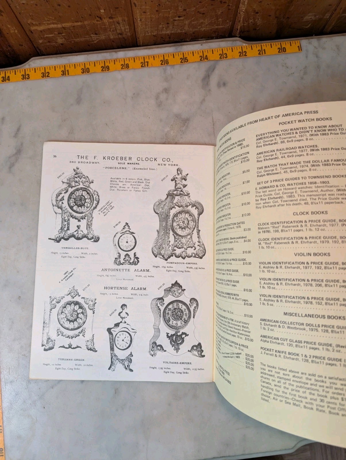 F. Kroeber Clock Co Identification And Price Guide By Roy Ehrhardt – Catalogue