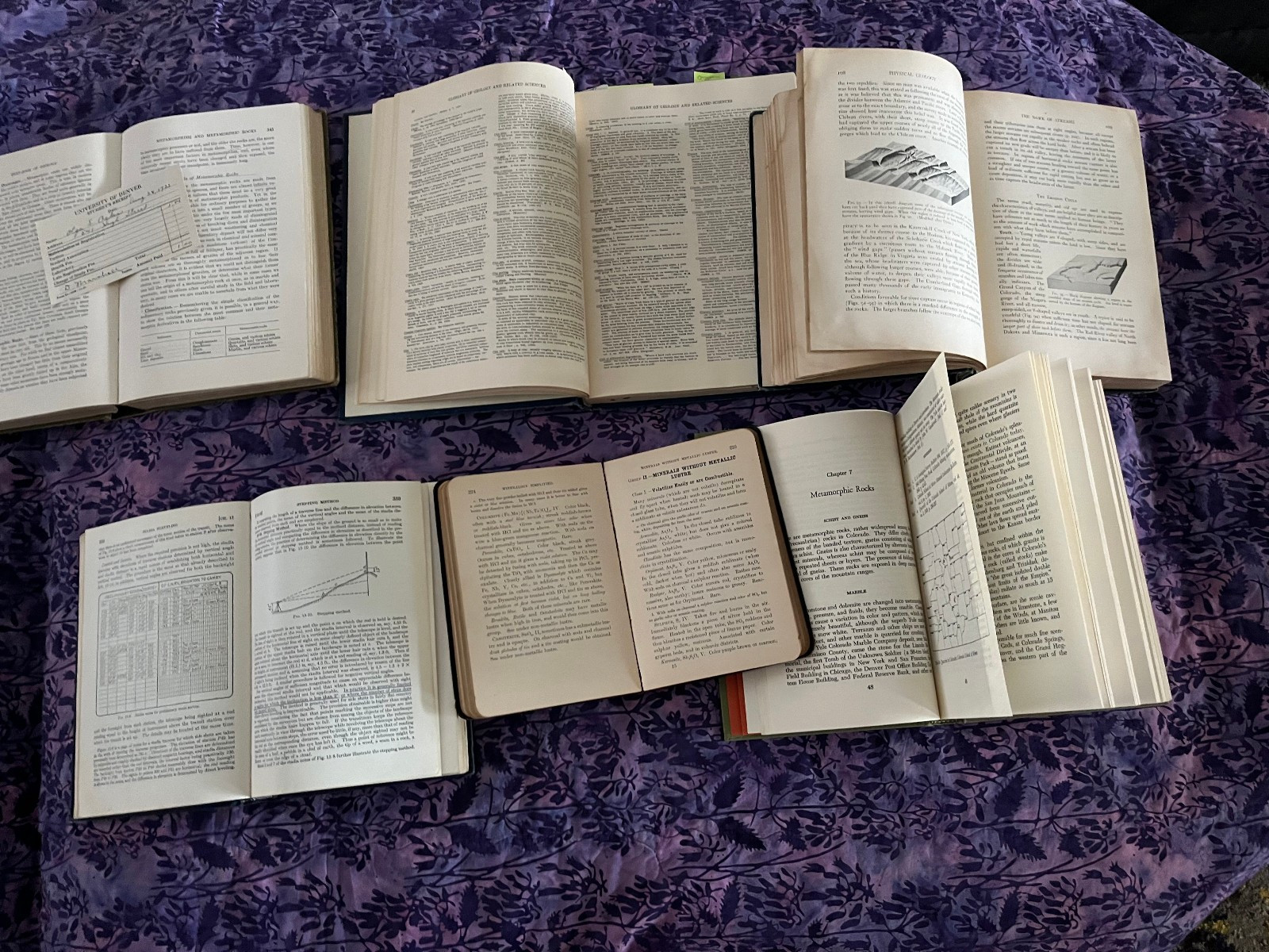 lot of 6 Antique textbooks Geology, Mineralology, Surveying 1901-1969