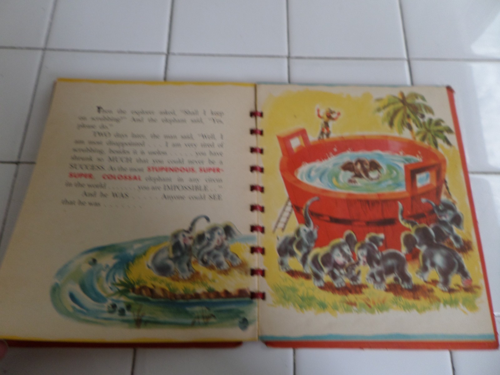 The Elephants Dilemma, A Bonnie Book,1946(VINTAGE Spiral Book)
