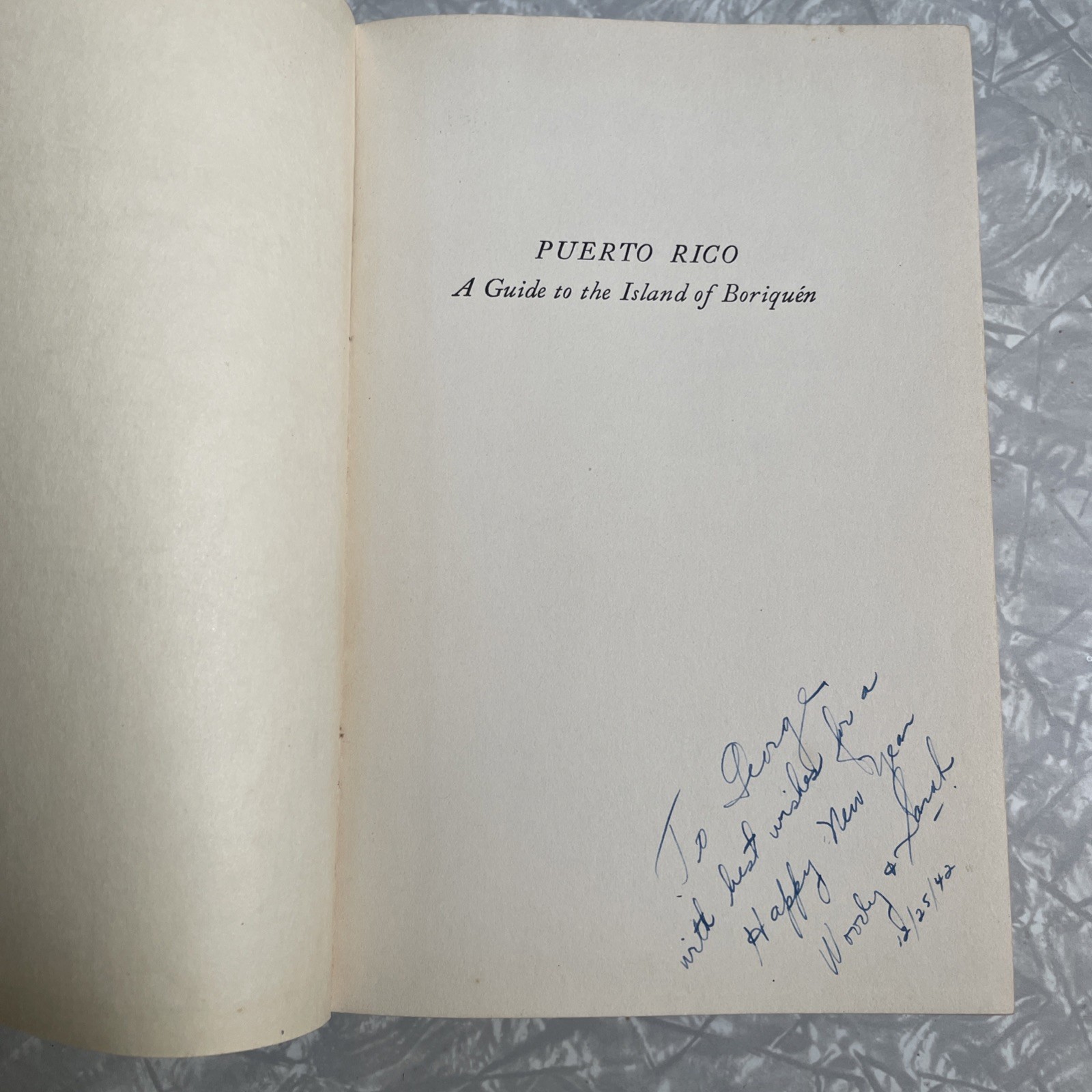 1940 WPA 1st edition: PUERTO RICO, A GUIDE TO THE ISLAND OF BORIQUEN