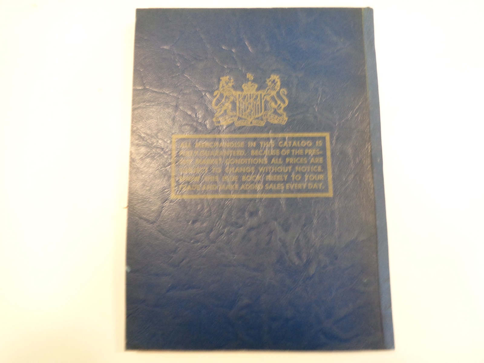 Vintage 1942 Bennett Brothers Blue Book of Quality Merchandise Catalog Jewelry