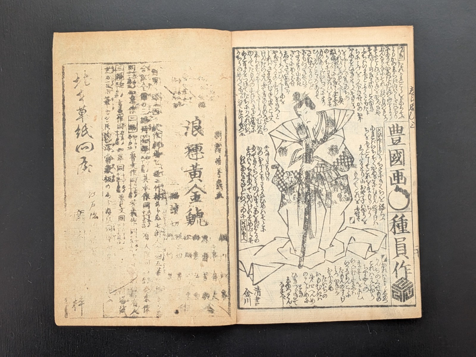 Japanese Ukiyo-e Woodblock Print Book 8-480 2-Volumes Utagawa Toyokuni