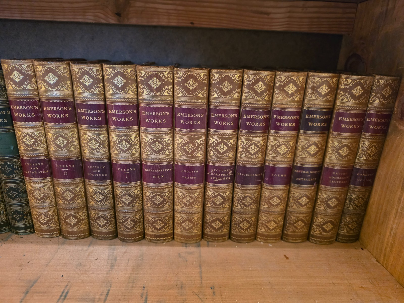 1892 Ralph Waldo Emerson Complete Set Riverside Edition
