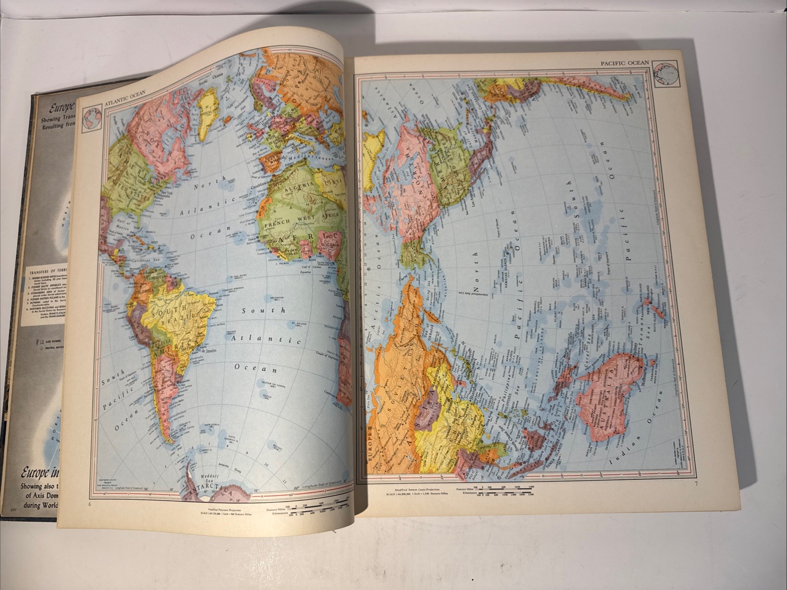 Rand McNally Cosmopolitan World Atlas 2nd Edition 1951 Vintage Hardcover