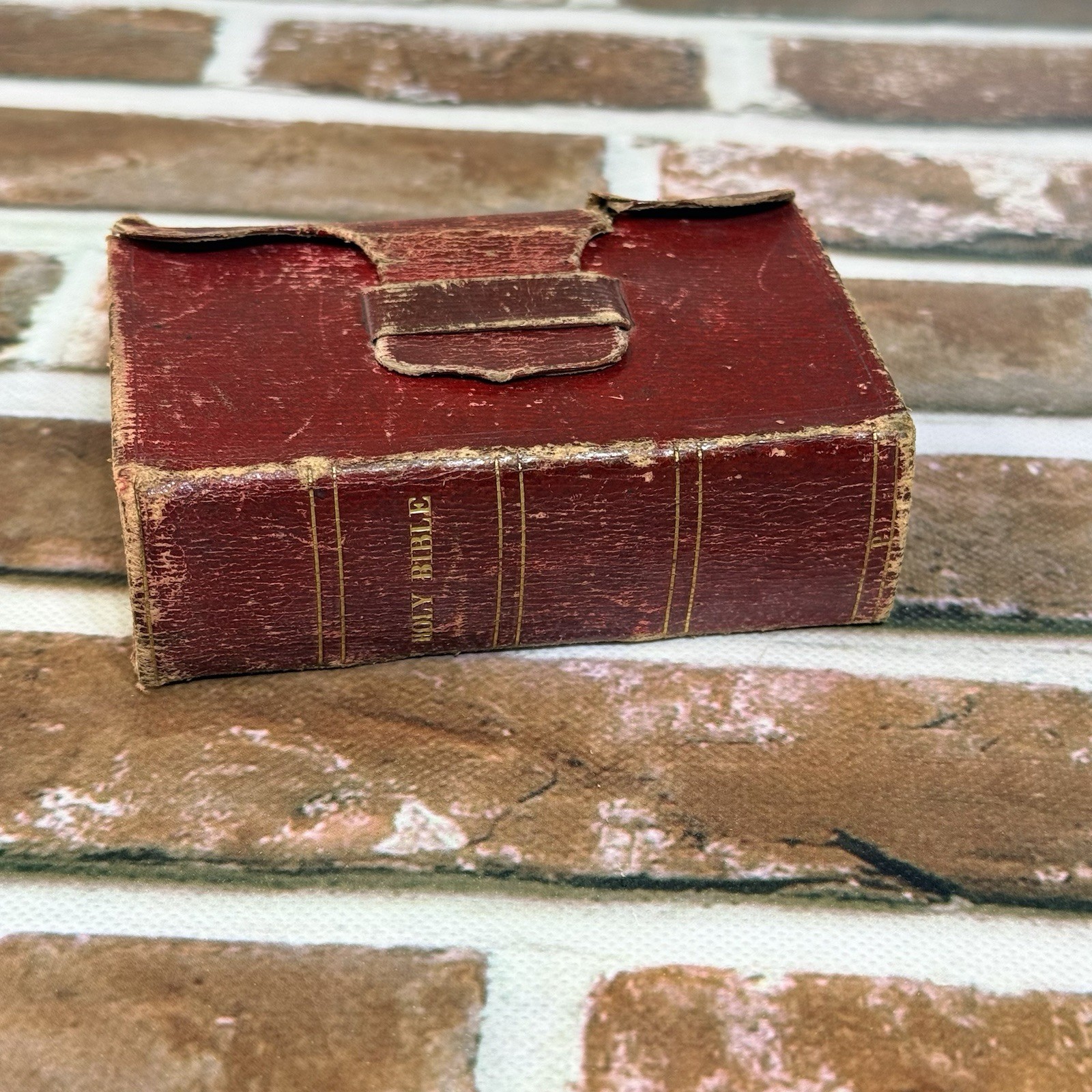 1844 KJV Holy Bible Sanborn & Carter Pocket Red 4.5″x3″ Amazing Condition