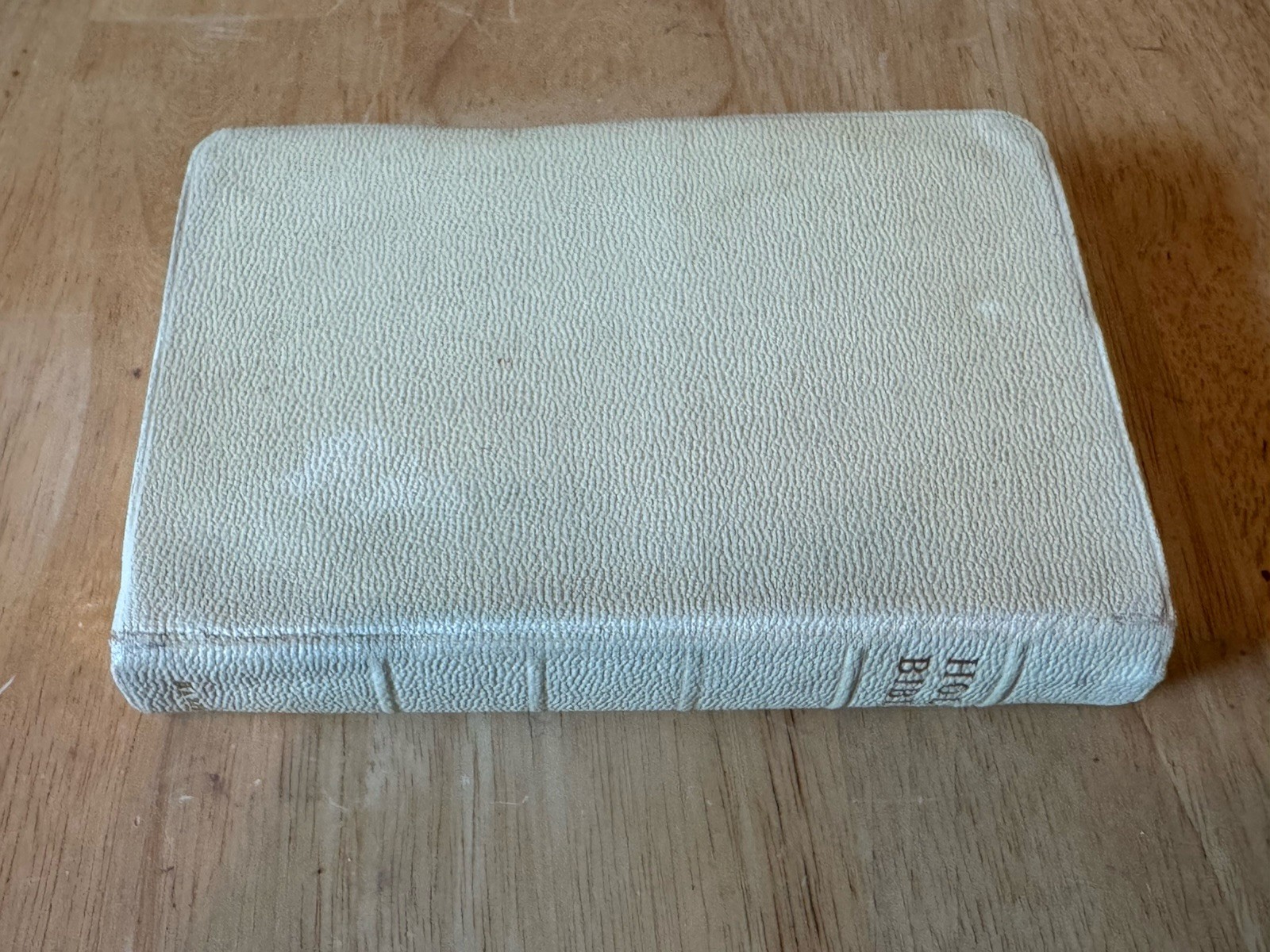 1950s Bible KJV King James Version Leather Eyre & Spottiswoode London White