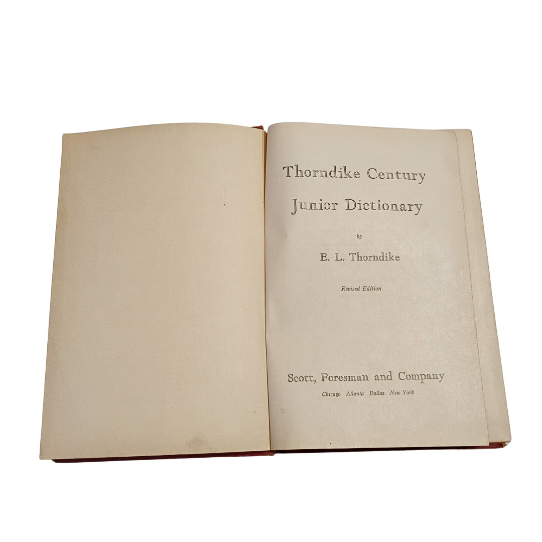 Rare Error – Mis-bound | 1942 Thorndike Century Junior Dictionary | Upside Down