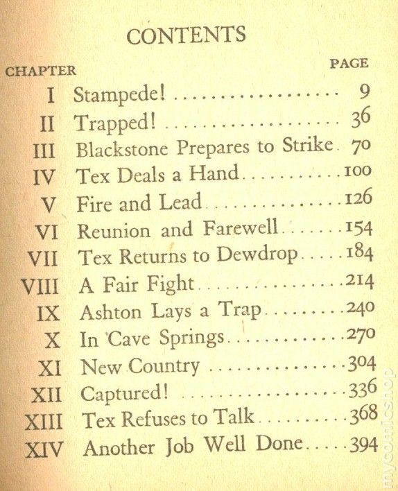 Zane Grey’s Tex Thorne Comes Out of the West #1440 FN+ 6.5 1937