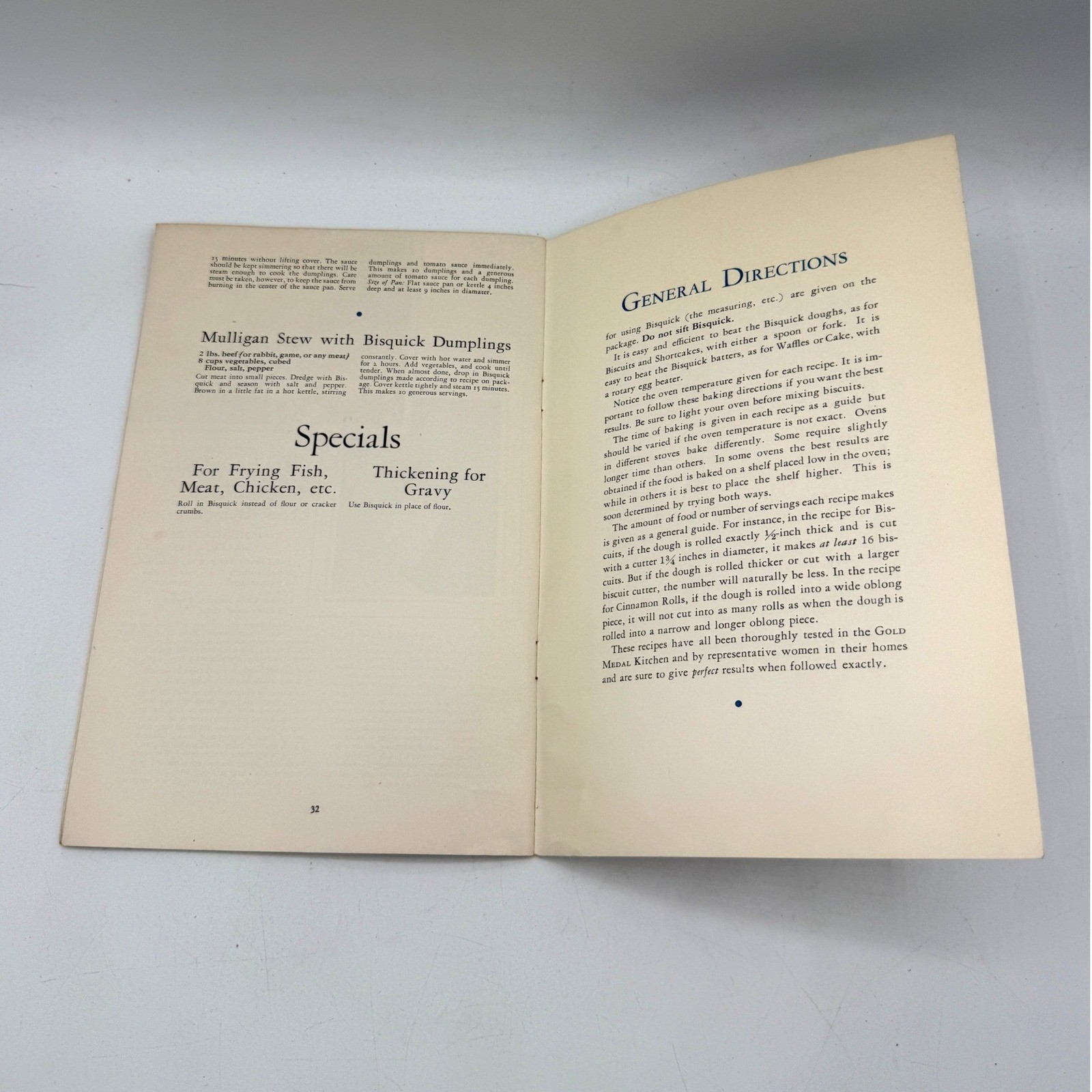 Betty Crocker Bisquick 101 Delicious Creations Booklet 1933 Vintage Movie Stars