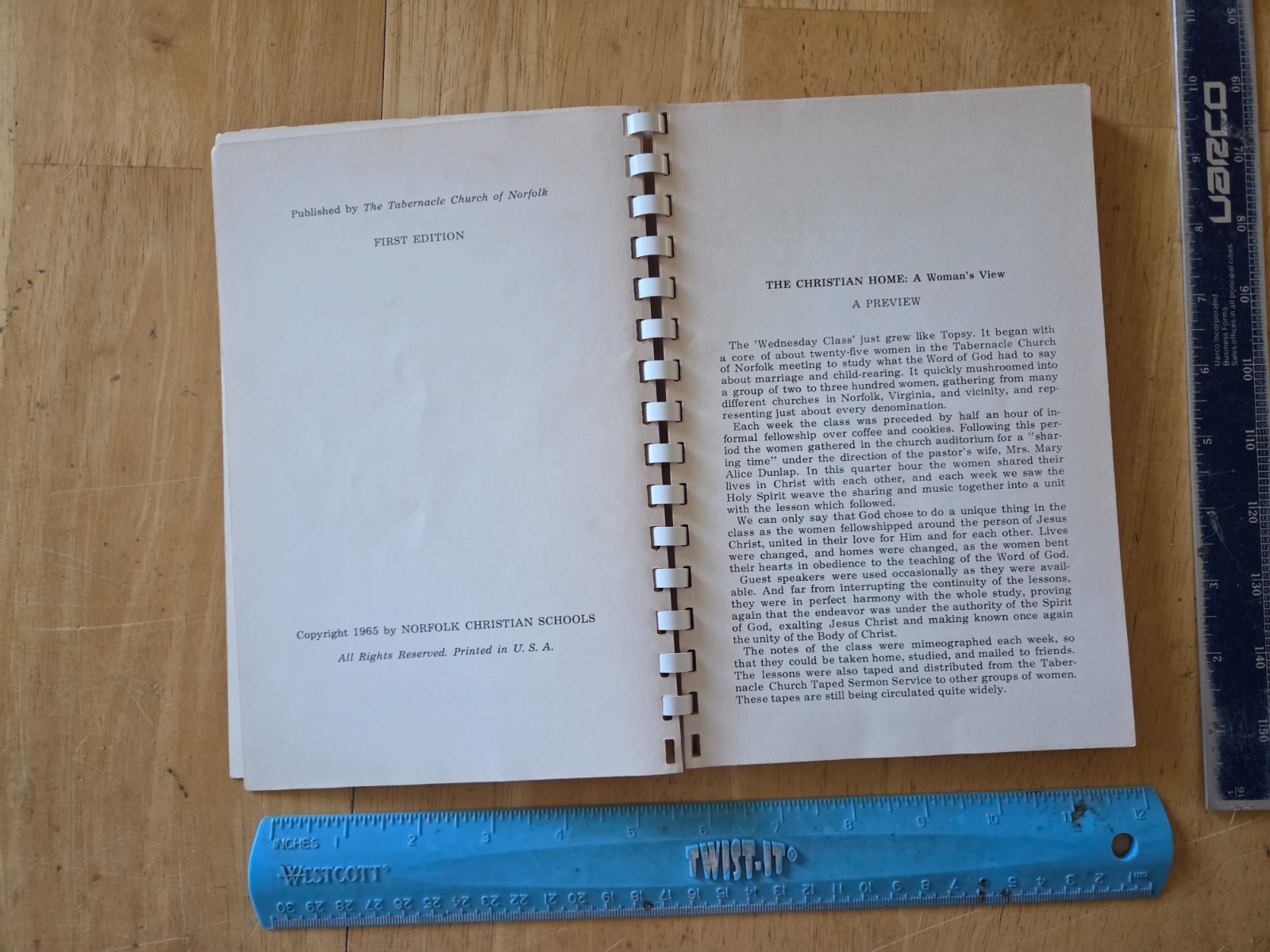 The Christian Home : A Woman’s View by Shirley Rice – 1965 Spiral Paperback