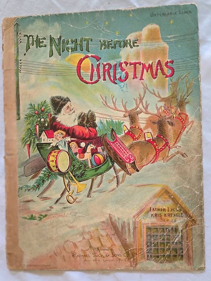 The Night Before Christmas Published by Raphael Tuck & sons late 1800’s linen