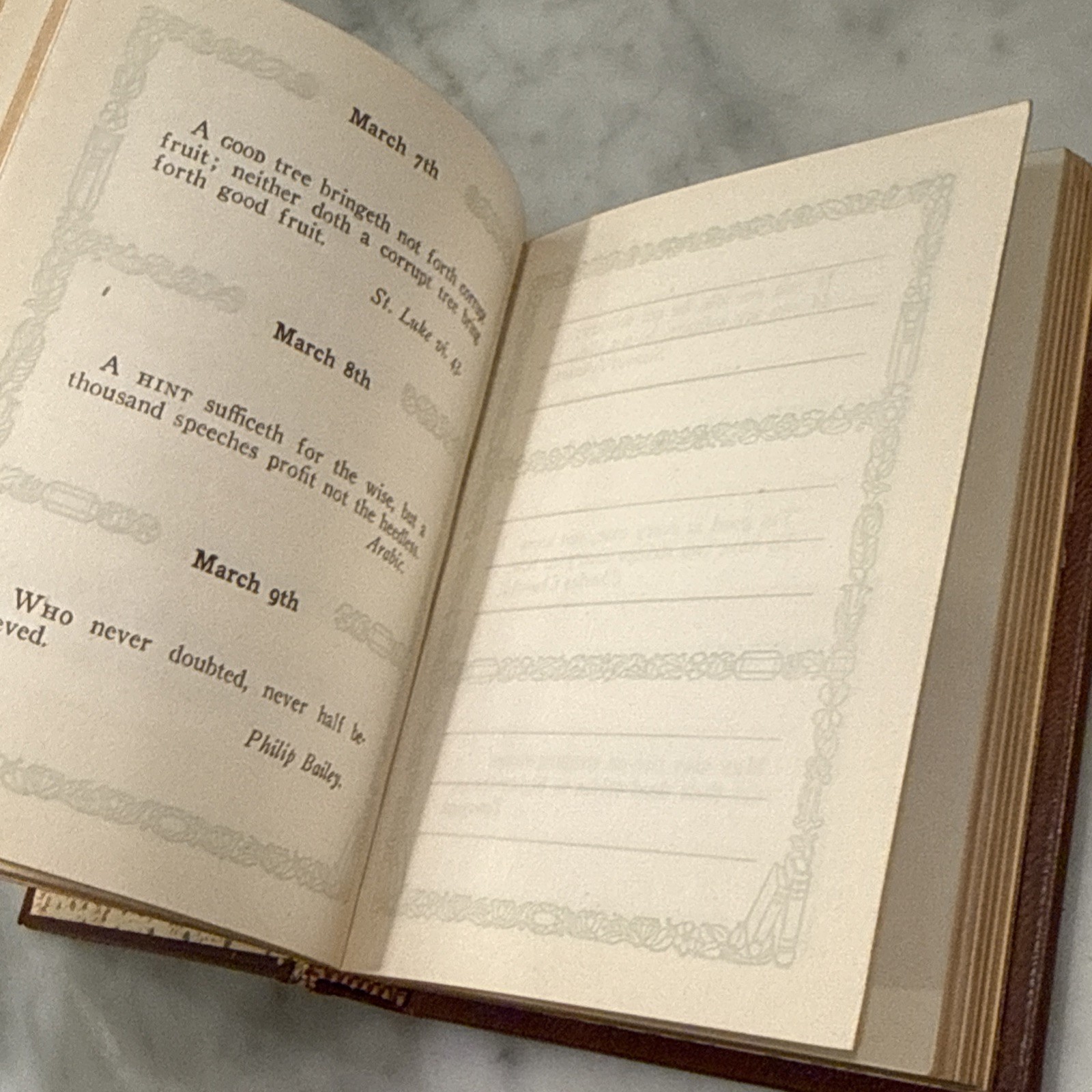 Precious Thoughts Birthday Book in Slipcase Cupples & Leon Clean & Unused 1929