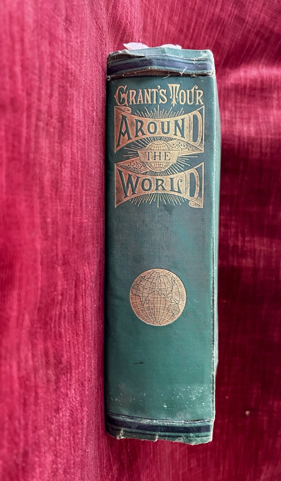 Antique 1880 Vintage Book Grant’s Tour Around the World J F Packard Illustrated