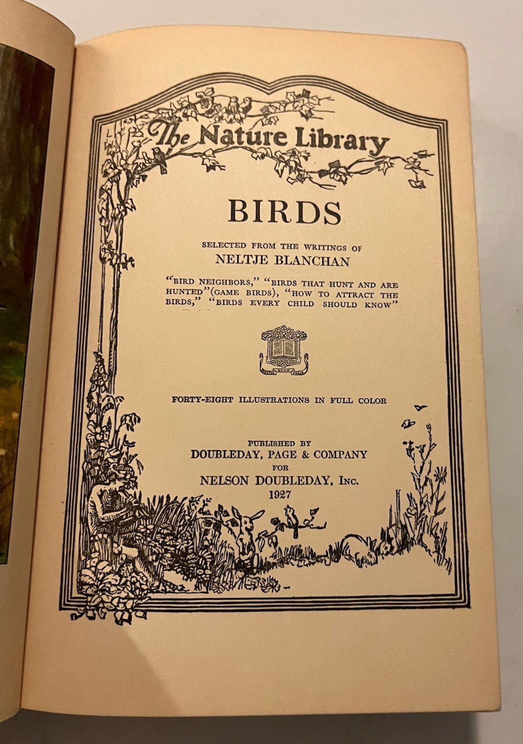 The Nature Library Birds 1927 Vtg HC Neltje Blanchan 48 Illustrations Full Color