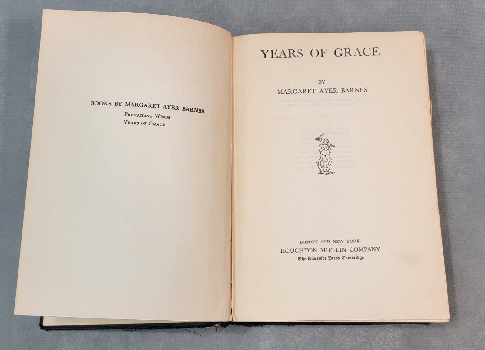 1930 YEARS OF GRACE Hardcover MARGARET AYER BARNES