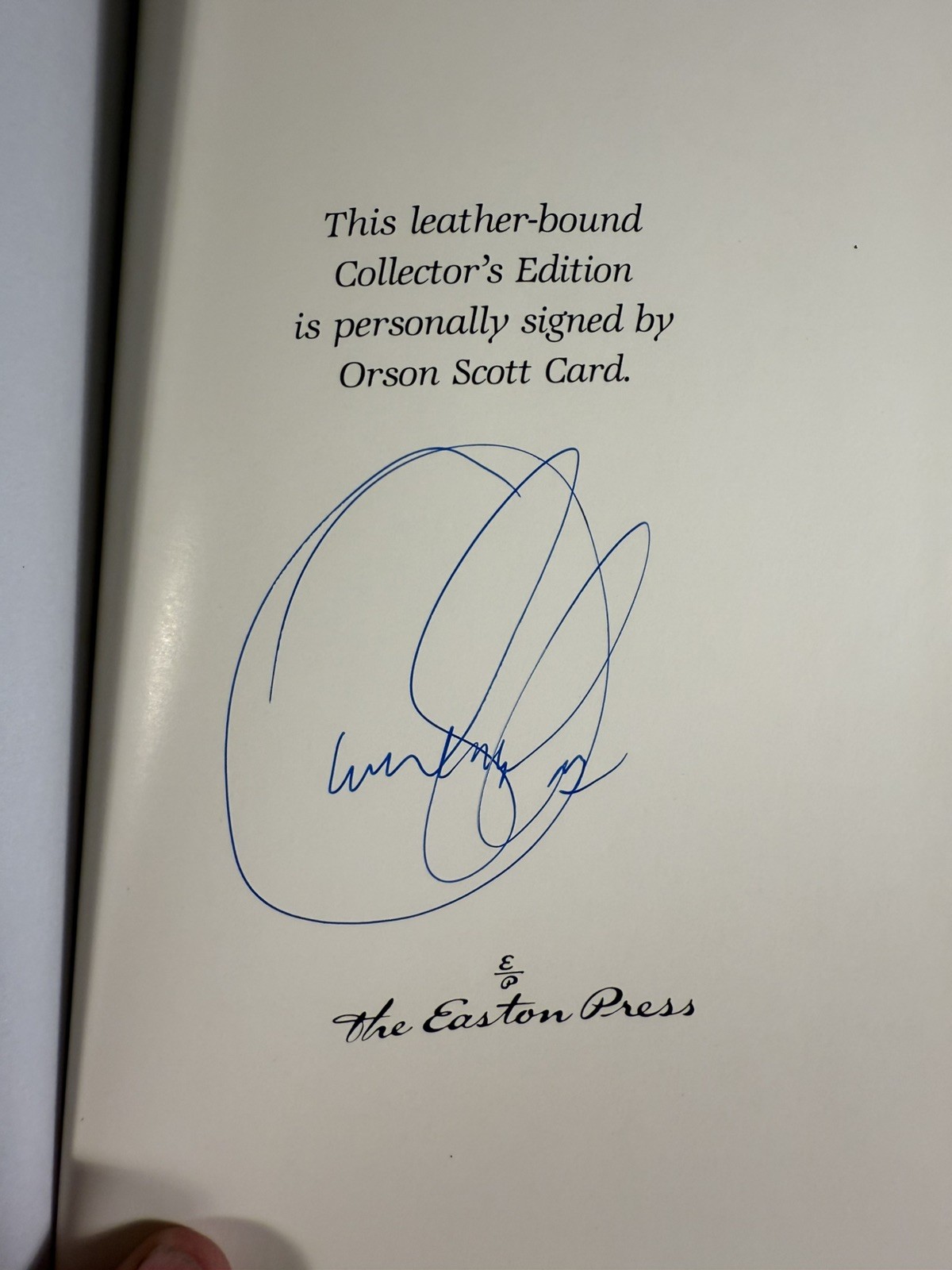 Ender’s Game by Orson Scott Card SIGNED Easton Press Leather Binding SciFi