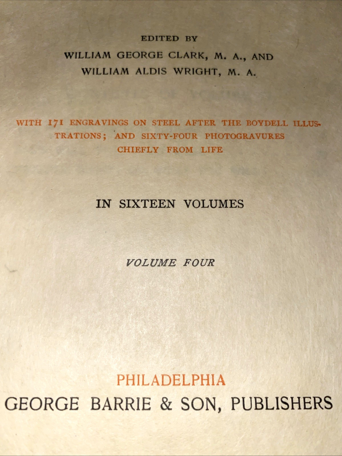 WORKS OF SHAKESPEARE v.3 & v..4 ~ (2) Antique Numbered Japanese Vellum Hardbacks