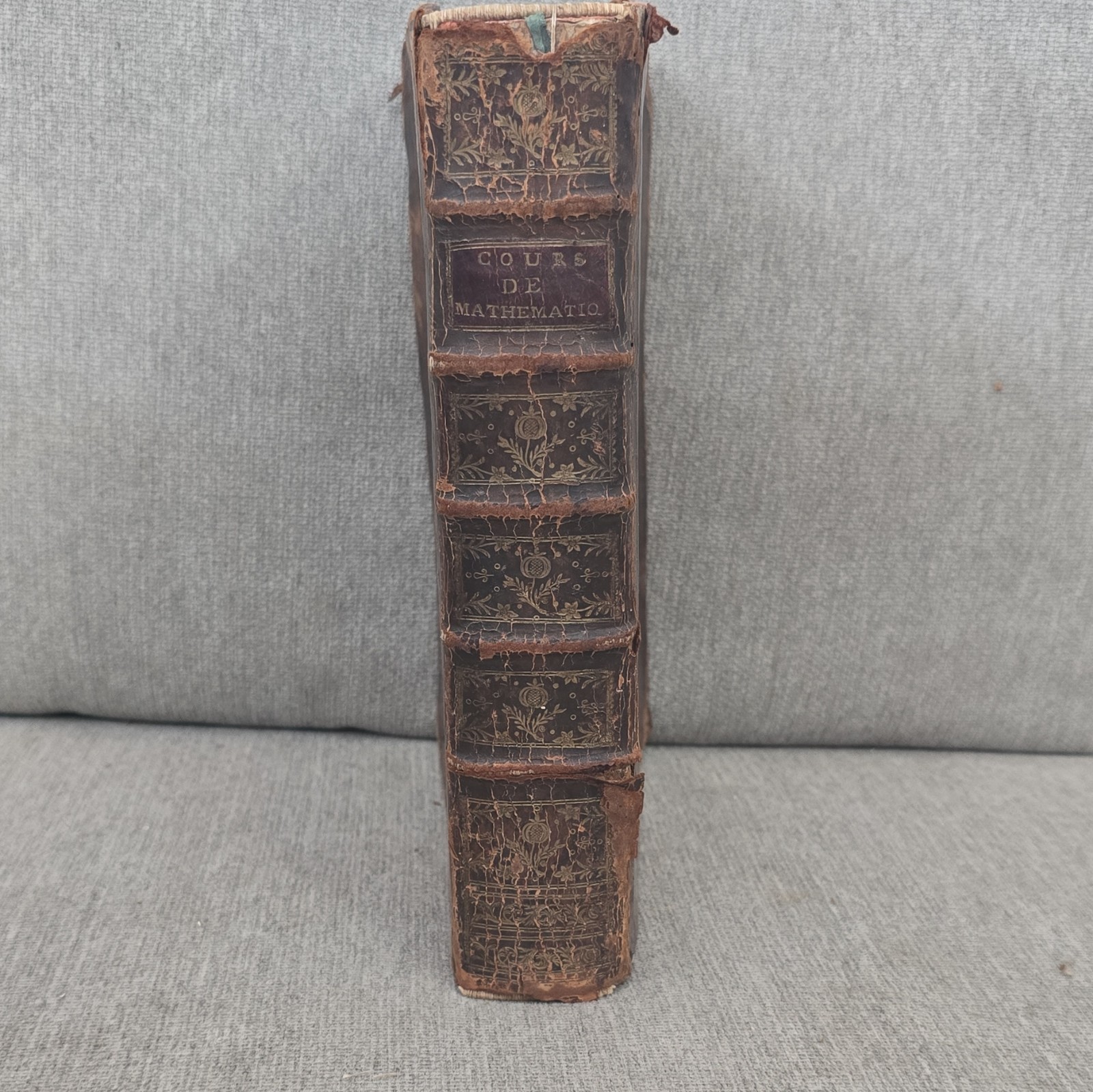 M. Belidor Nouveau Cours de Mathematique Paris Nyon 1757 Leather Illus French