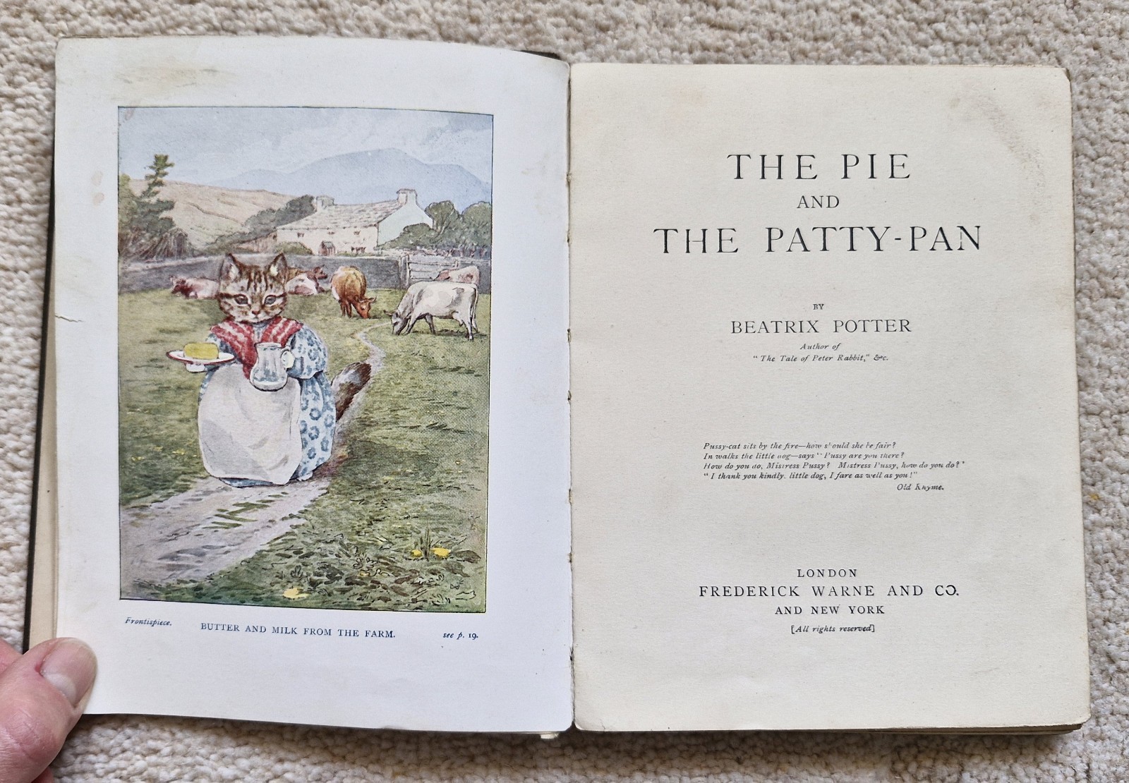 The Pie And The Patty-Pan By Beatrix Potter, 1st Edition, 1905, Frederick Warne