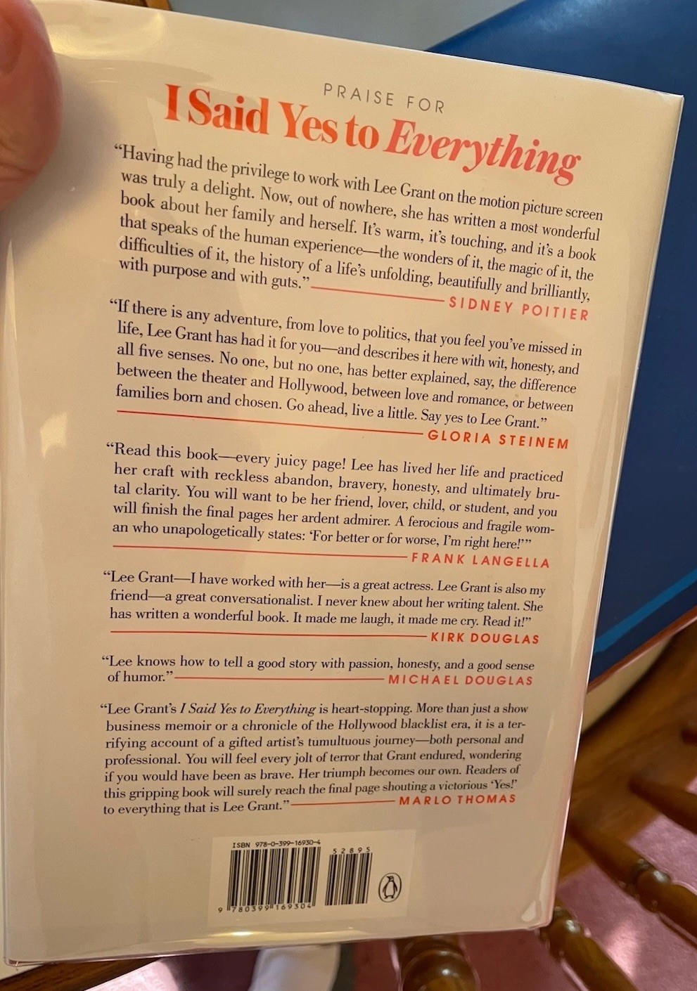 I SAID YES TO EVERYTHING **SIGNED BOOKPLATE ** First edition – LEE GRANT