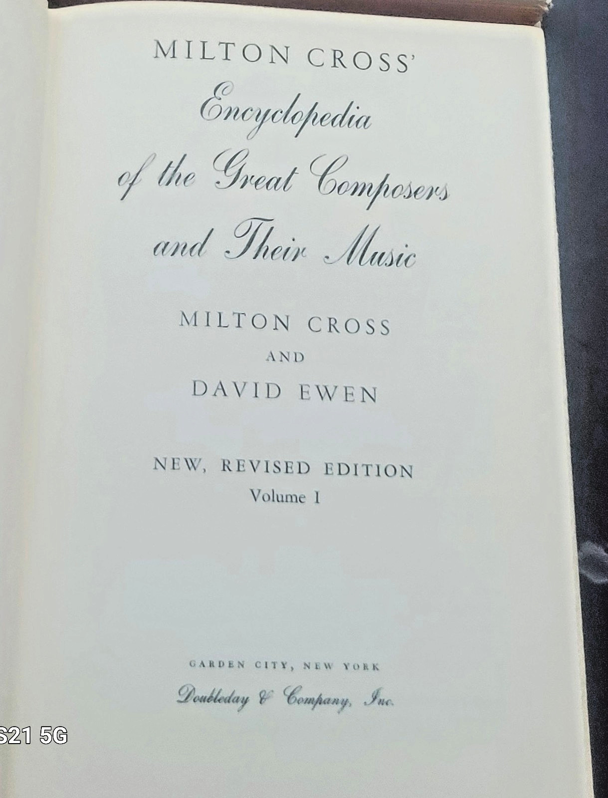 Milton Cross Encyclopedia of Great Composers & Their Music 1962 2 Volume Set HC