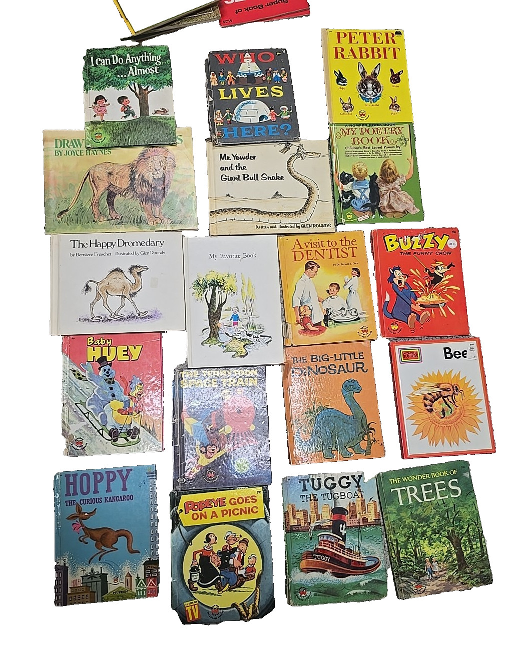Lot of 18 Vintage Mixed Authors Read Along Hardcover Children’s Story Books