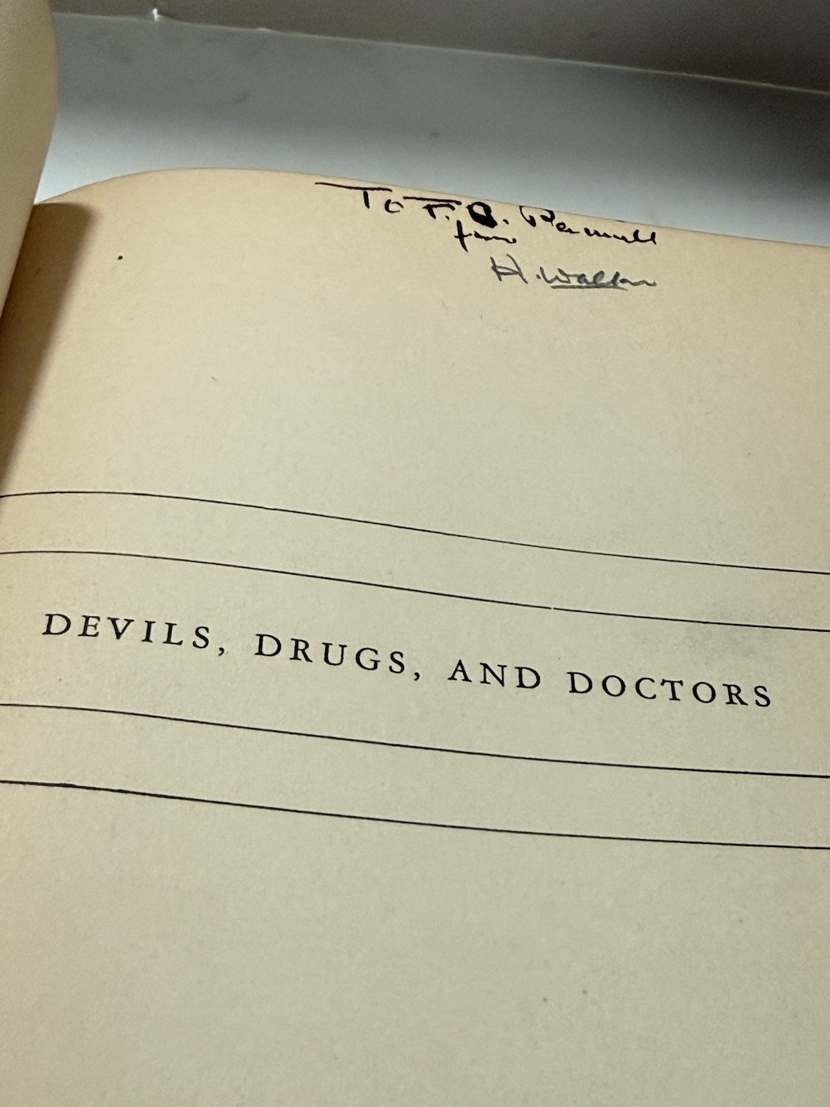 Devils, Drugs & Doctors- Haggard 1929 Early Medicine