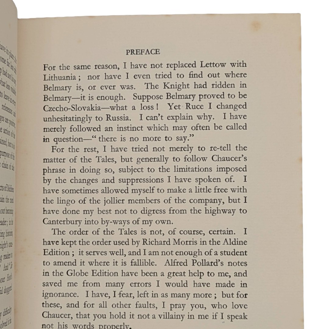 Vintage Book, Cantubury Tales, Illustrated, First Edition, 1930
