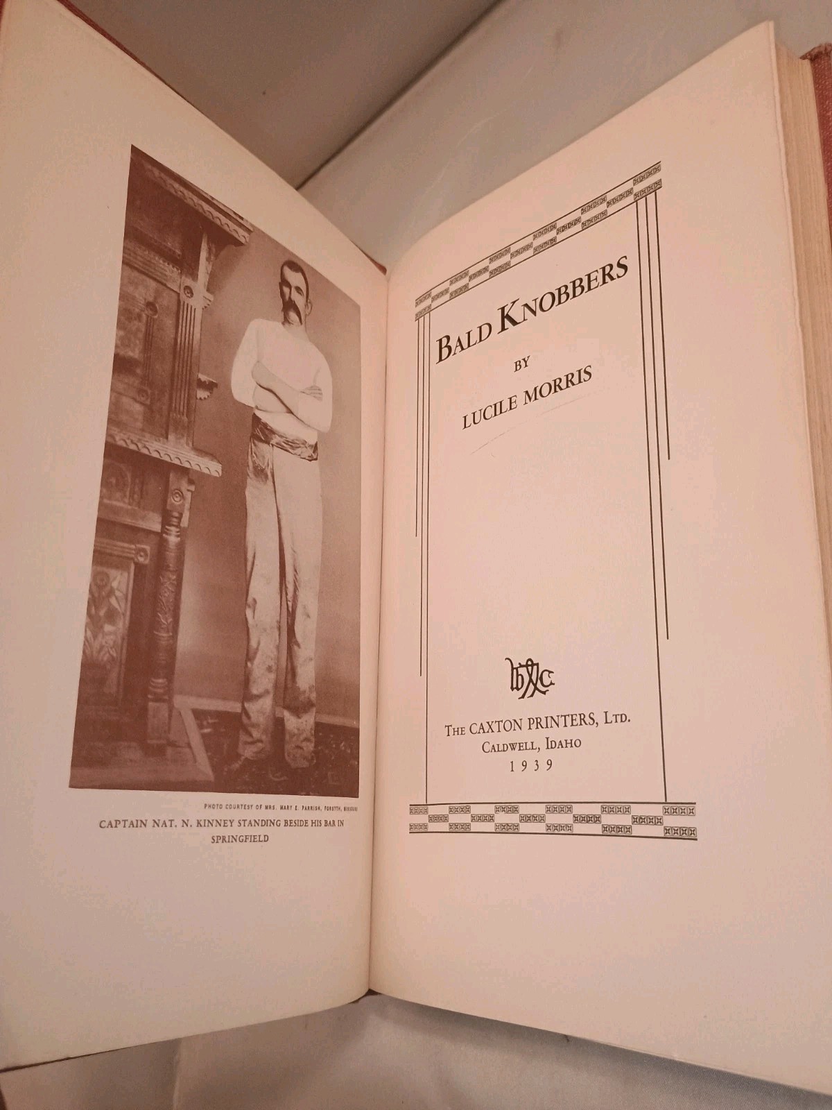 Bald Knobbers – Lucile Morris Upton – 1st Edition 1st print – 1939
