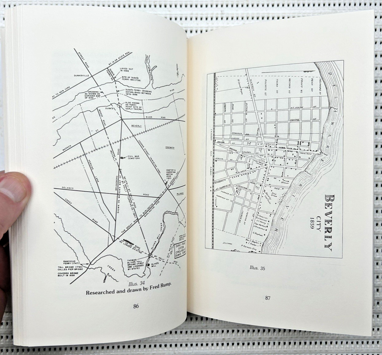 Berverly New Jersey 1776-1976 Hardcover DJ Illustrated 1st Limited Edition 320pg