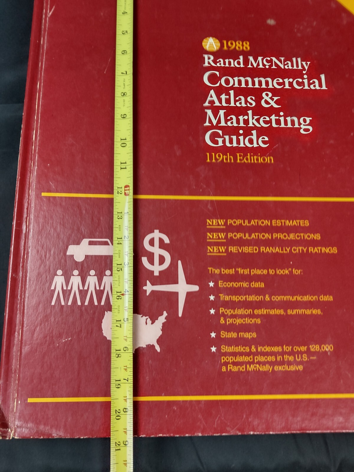 Rand McNally Commercial Atlas Marketing Guide 119th Edition 1988 Extra Large HC