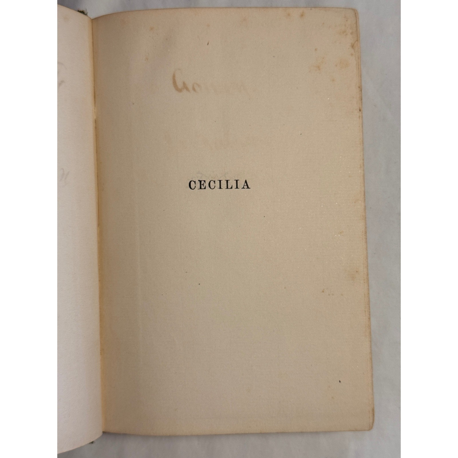 First Edition Cecilia F Marion Crawford 1902 Green Good Antique Book
